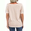 Imily Bela Womens T Shirt Deep V Neck Short Sleeve Casual Fit Basic Fashion Top - 2 of 3