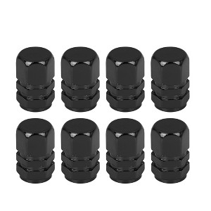 Unique Bargains Tire Stem Valve Caps Wheel Valve Covers Car Dustproof Hexagon Shape Aluminium Alloy Tire Cap 8  Pcs - 1 of 4