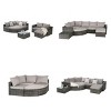8 Piece Outdoor Wicker Patio Furniture Conversation Set,All-Weather Cushions Garden Sofa Set,L-Shaped Sectional Sofa with Ottoman-Coolbibila - 4 of 4