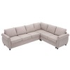 VYNXARIA Sleeper Sofa, 2 in 1 Pull Out Couch Bed,6 seater sofa bed,L Shaped Sleeper Sectional Sofa Couch,Riveted sofa,Beige - 4 of 4