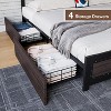 Industrial Bed Frame with 4 Storage Drawers - Riveted Metal Platform Bed with Heavy-Duty Steel Slats Support,Easy Assembly for Modern Bedrooms - 3 of 4
