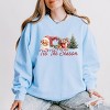Tis' The Season Watercolor - Women's Lightweight Garment Dyed Sweatshirt - 3 of 4