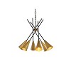 Elegant Lighting Casen 32 inch pendant in black and brass - 3 of 4