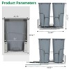 GustoWave Double Black 2x35QT Pullout Trash Can with Full-Extension Slides - 4 of 4
