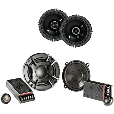 Polk Audio 5.25" 300 Watt 2 Way + Kicker 6.5" 240 Watt 2-Way Car Audio Speakers