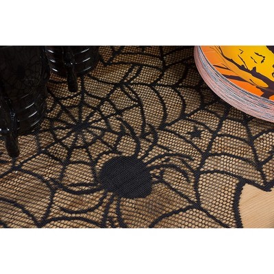Juvale 2-Pack Halloween Spooky Spider Web Lace Table Runner - Thumbnail 4