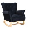 NicBex Accent Chair Modern Rocking Chair with Armrest Upholstered Comfy Chair for Living Room, Bedroom, Playroom, Black - 2 of 4