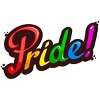 Adult Design By Humans Colorful Pride Rainbow Text By VectorKitchen Racerback Tank Top - 2 of 2