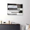 30" x 40" Shades of Gray Horizontal by Belle Maison Unframed Wall Canvas - Masterpiece Art Gallery: Modern Geometric Abstract Artwork - 3 of 4