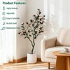 5/6FT Artificial Magnolia Tree, Realistic Faux Plants in Pot, Magnolia Tree Artificial Plant with Blooming Flowers and Leaves - 3 of 4