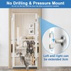LOVMOR 61" Extra Tall Cat Gate for Doorway, Adjustable Wide, Dog Door with Cat Door, Suitable for Doorways or Kitchen, No Drilling Pressure Mount Kit - 3 of 4