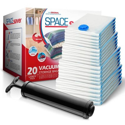 Spacesaver Space Bags Vacuum Storage Bags Variety 20 Pack Save 80 On Clothes Storage Space Vacuum Seal Bags for Clothing Comforters Etc Compr