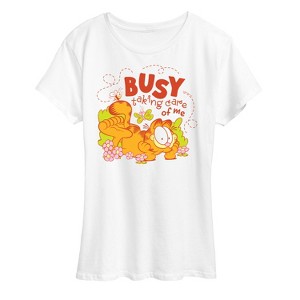 Women's - Garfield - Busy Taking Care Of Me Short Sleeve Graphic T-Shirt - 1 of 4