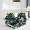 Acoinel 3 Pcs Butterfly and Flowers Lightwight Ultra Soft Comforter Set with 2 Pillowcases, TWIN, Green - 3 of 4