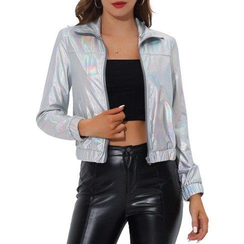 Holographic on sale long jacket