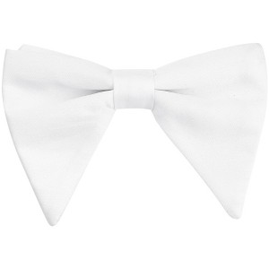 INSPIRE CHIC Men's Solid Color Satin Large Bow Tie 1 Pcs - 1 of 4