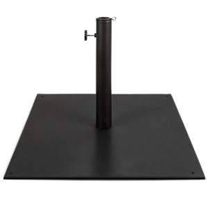 Best Choice Products 38.5lb Steel Umbrella Base, Square Patio Stand w/ Tightening Knob and Anchor Holes - Black - 1 of 4
