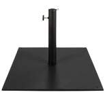 Best Choice Products 38.5lb Steel Umbrella Base, Square Patio Stand w/ Tightening Knob and Anchor Holes - Black