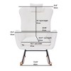 Angel Sar Teddy Upholstered Nursery Rocking Chair, White Accent Glider for Living Room or Bedroom - 3 of 4