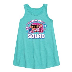Girls' - Karma's World - Girl Group Graphic Sleeveless Aline Dress - 1 of 3