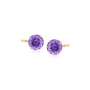 Ross-Simons 1.70 ct. t.w. Amethyst Stud Earrings in 14kt Yellow Gold - 1 of 3