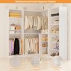 Aheaplus Corner Wardrobe Organizer System with Adjustable Shelves, Closet System with Hanging Rods - 2 of 4