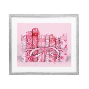 Stupell Industries Pastel Pink Book Lovers Framed Print Under Glass Art - 1 of 4