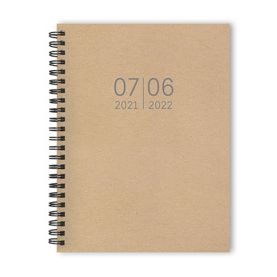 2021-22 Academic Planner 6" x 8" Simple Kraft Daily/Weekly/Monthly - The Time Factory