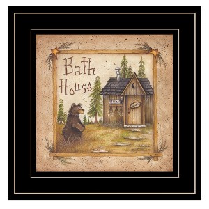 "Bath House" by Mary Ann June, Ready to Hang Framed Print, Black Frame - 1 of 1