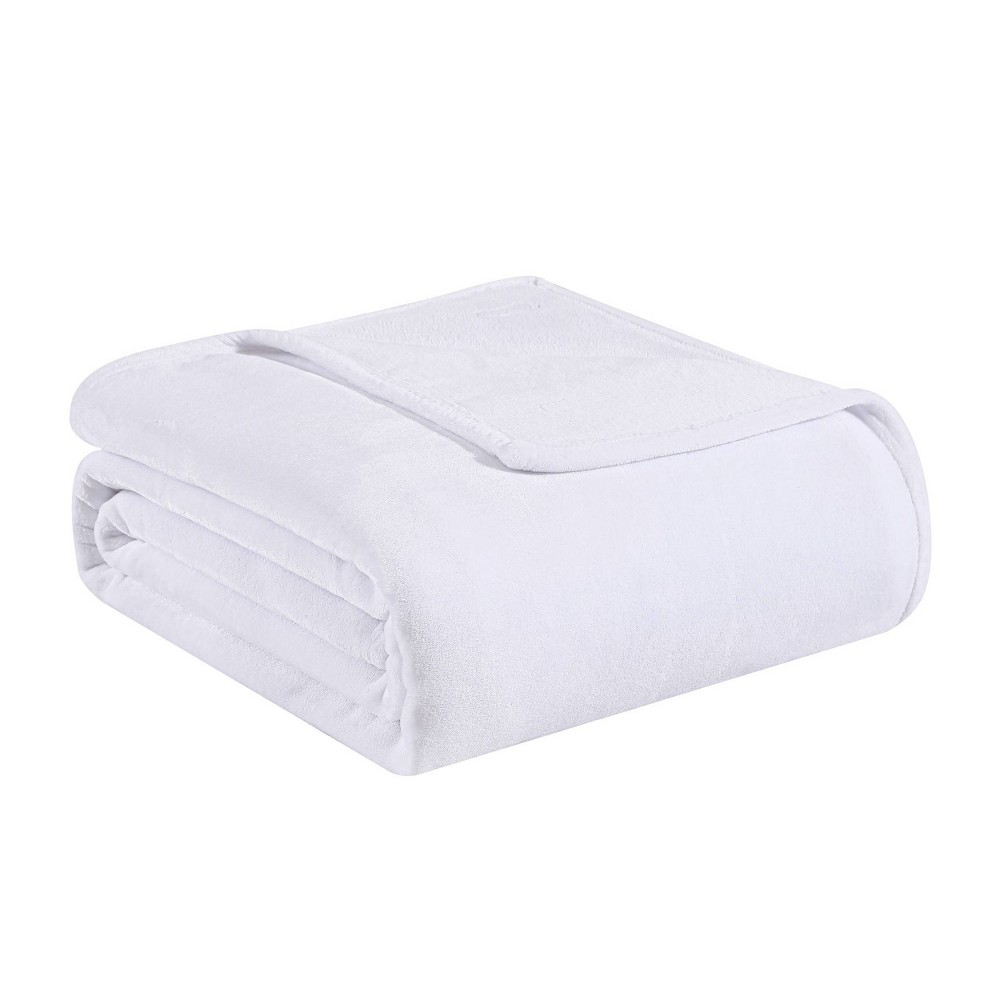 Photos - Duvet Tommy Bahama Full/Queen Ultra Soft Plush Solid Bed Blanket White - : Cozy, Lightweight, OEKO-TEX Certified 