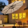 Costway 10FT Patio Solar Umbrella LED Patio Market Steel Tilt W/Crank Outdoor OrangeBlue New - 3 of 4