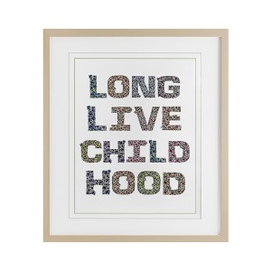 Stupell Industries Long Live Childhood Florals Framed Print Under Glass Art - 1 of 4