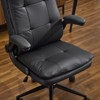 Black Cat Scratch Leather Pull-Dot Backrest Concealable Accessory with Studs Indoor Swivel Chair - 3 of 4