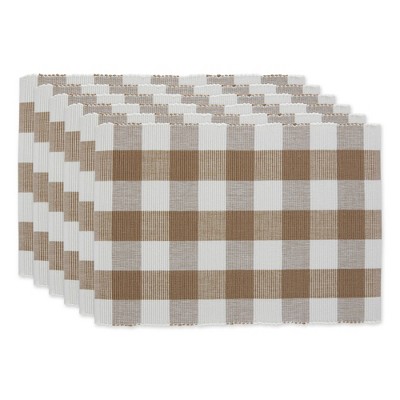 6pk Cotton Buffalo Check Placemats - Design Imports