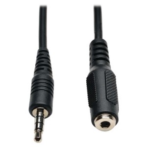 Tripp Lite 3.5-mm Male/Female 4-Position TRRS Stereo Headset Audio Extension Cable, 6 Ft., Black, P318-006-MF - 1 of 2