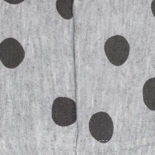 heather gray polka dot