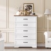 Dresser for Bedroom with 5/6 Drawers, Tall Wood Drawer Dresser Chest of Drawers for Closet - 3 of 4