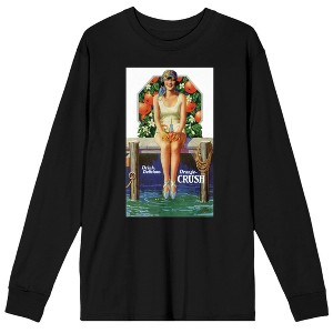 Drink Delicious Orange Crush Men's Black Long Sleeve Shirt - 1 of 2
