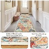 Vintage Washable Door Mat Small Farmhouse Floral Accent Rugs with Non-Slip Backing, Stain-Resistant Oriental Indoor Carpet - 4 of 4