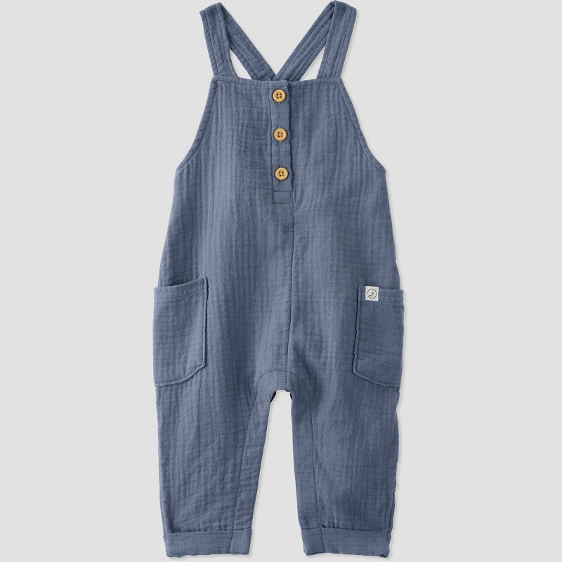 Little Planet by Carter's Organic Baby Coastal Overalls - Blue, 1 of 5