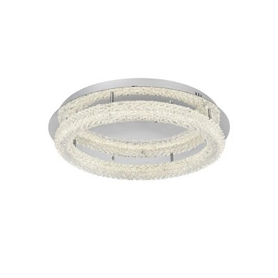 Bowen 26'' Chrome Crystal LED Flush Mount Light