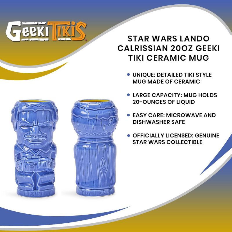 Beeline Creative Geeki Tikis Star Wars Lando Calrissian Ceramic Mug | Holds 20 Ounces, 5 of 6