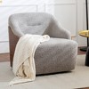 DYHOME 30.3" W Swivel Barrel Chair, Boucle Upholstered Accent Chair, No Assembly Required (Set of 2) - 4 of 4