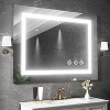 FAMYYT 48 in. W x 36 in. H Rectangular Frameless Dimmable LED Anti-Fog Wall Bathroom Vanity Mirror in White - 2 of 4