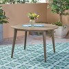 Sapphtopaz Patio Outdoor Table Patio Dining Table Wood Outdoor Round Dining Table Picnic Table for Garden, Lawn, Patio - 4 of 4