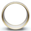 Pompeii3 Mens 14K Gold 8mm Comfort Fit Two Tone Wedding Band - 2 of 4