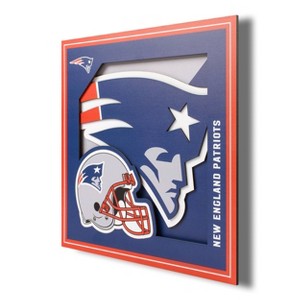 NFL New England Patriots 3D Logo Series Wall Art - 12"x12" - 1 of 4