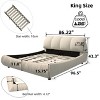 Sapphtopaz Bed Frame Luxury Upholstered Platform Bed with Oversized Padded Backrest and Solid Wood Frame, Solid Wood Slats, No Box Spring Needed - 4 of 4