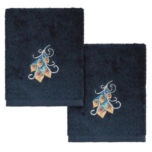 Linum Home Textiles 100% Turkish Cotton PENELOPE Embellished Towel Set - 1 of 4