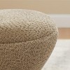 VANOMi 15.75'' Wide Upholstered Swivel Ottoman, Makeup Pouf, Shoe Changing Stool - 4 of 4